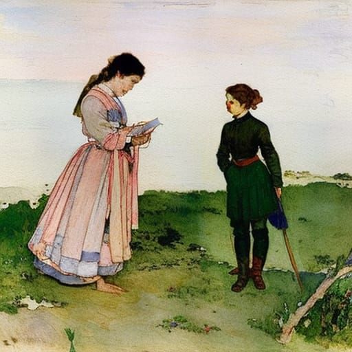 Eeyore's Daughter's Resurrection: A Watercolor Painting