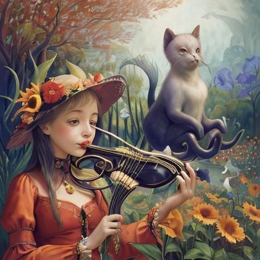 Anthropomorphic Flowers in a Surrealist Dreamscape