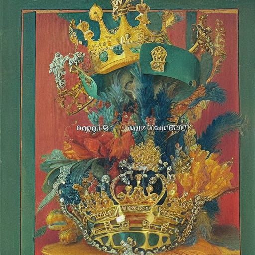 Intelligent Cat Adorned with Royal Jewels