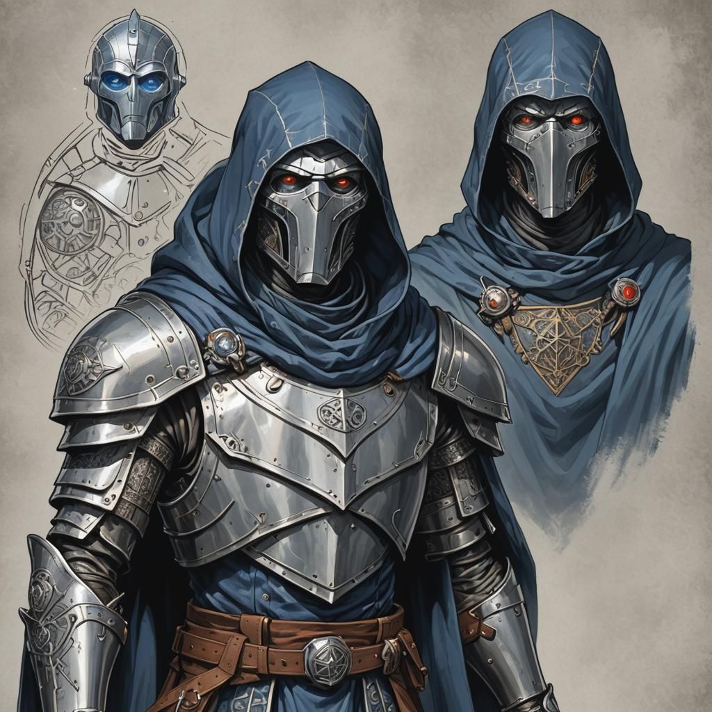 Warforged Robot from Curse of Strahd, Watercolor Art