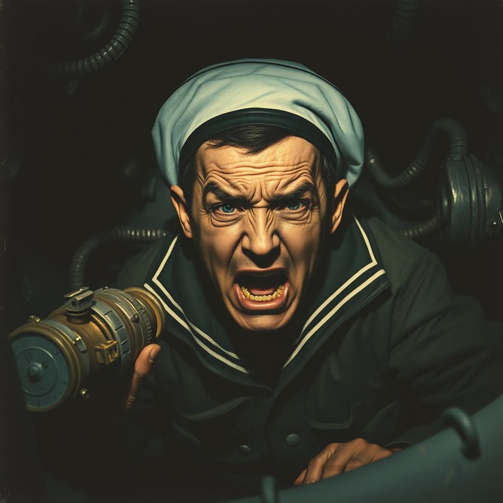 WWII Sailor's Submarine Nightmare: A Film Noir Propaganda Po...