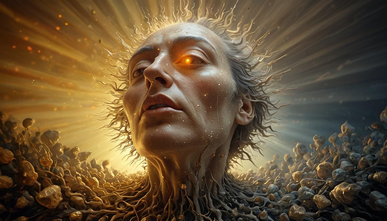 Abstract Illusionism Dreamscape with Radiant Light