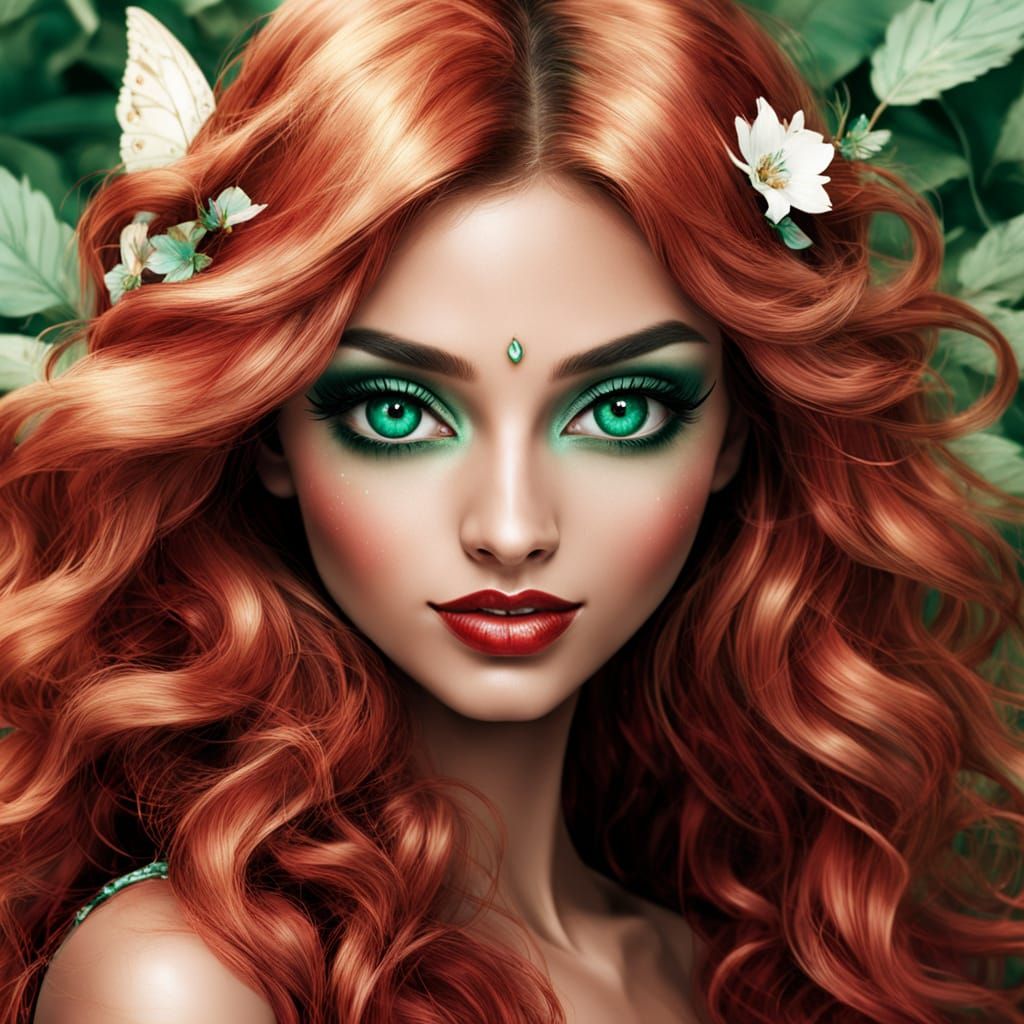 Strikingly Beautiful Indian Demigirl with Golden Skin and Lu...