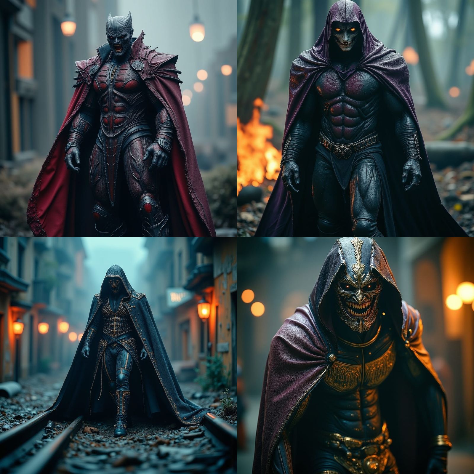 Angry Thanos Cinematic Portrait with Film Grain