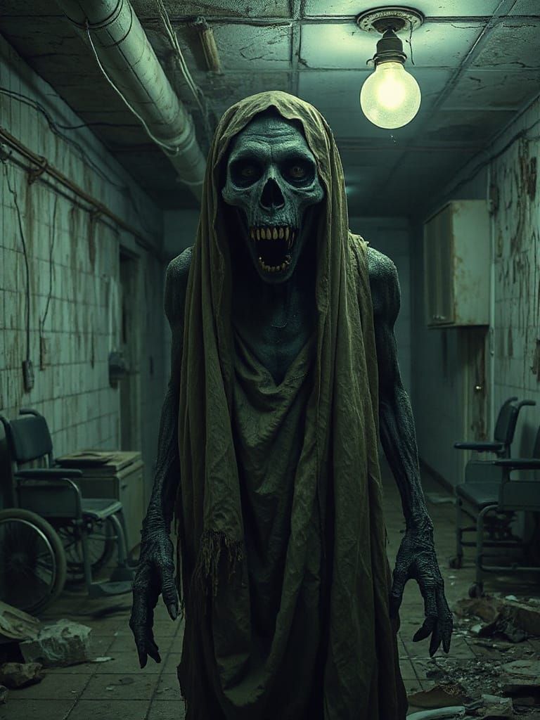 Terrifying Ghost Monster in Abandoned Asylum