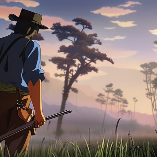 Red Dead Redemption 2 in Studio Ghibli Anime Style