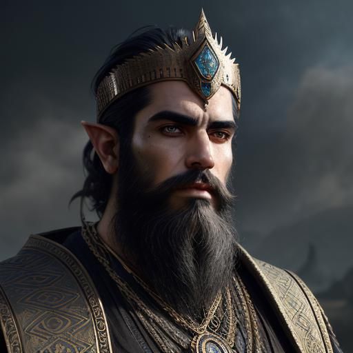 Fantasy Steampunk Portrait of a Dwemer Elf