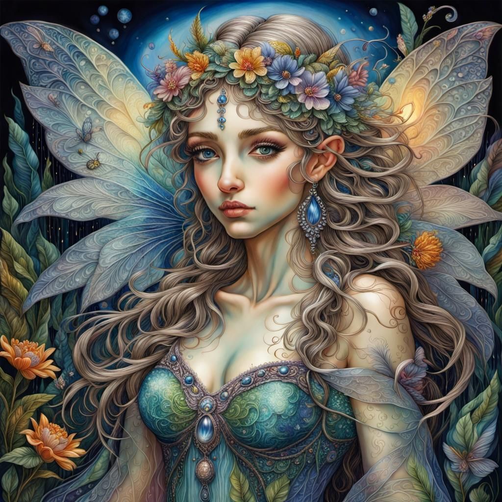 A beautiful Fairy inspired by a drawing by Lady-Frankia