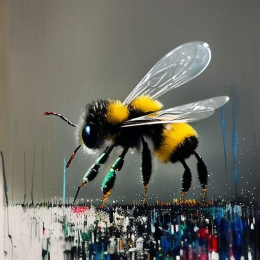 Cutest Mecha Bee with Doe-Eyes as Speedpaint