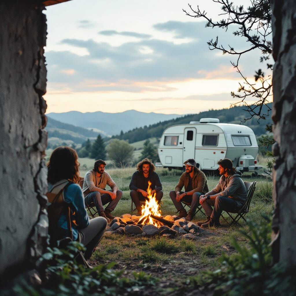 Dora Watches Gote and Friends by Campfire