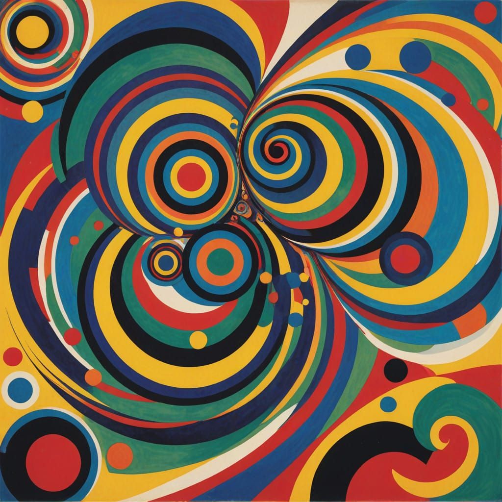 Lp cover in Kandinsky stlyised swirls