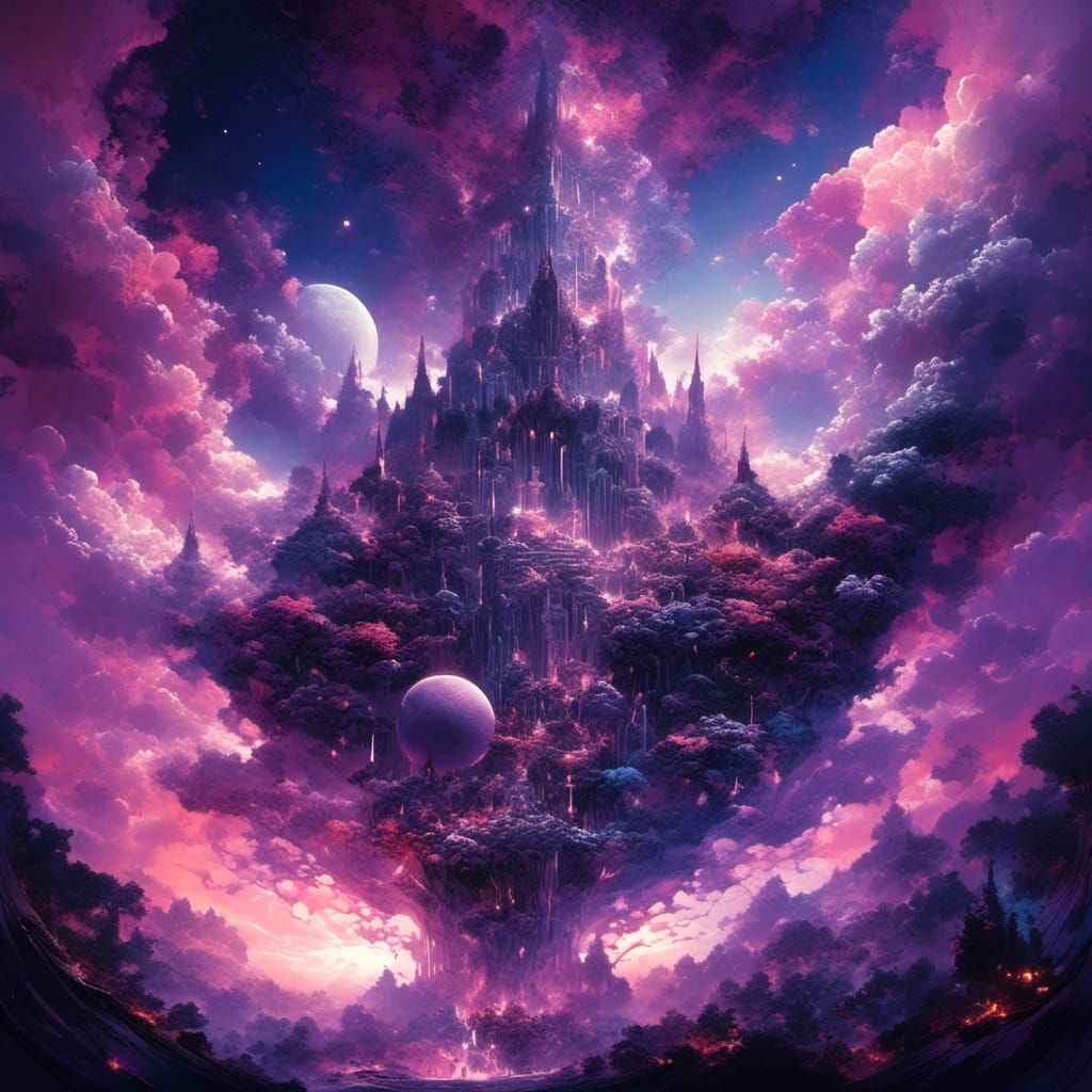 Burning Book Pages Ascend into Nebula