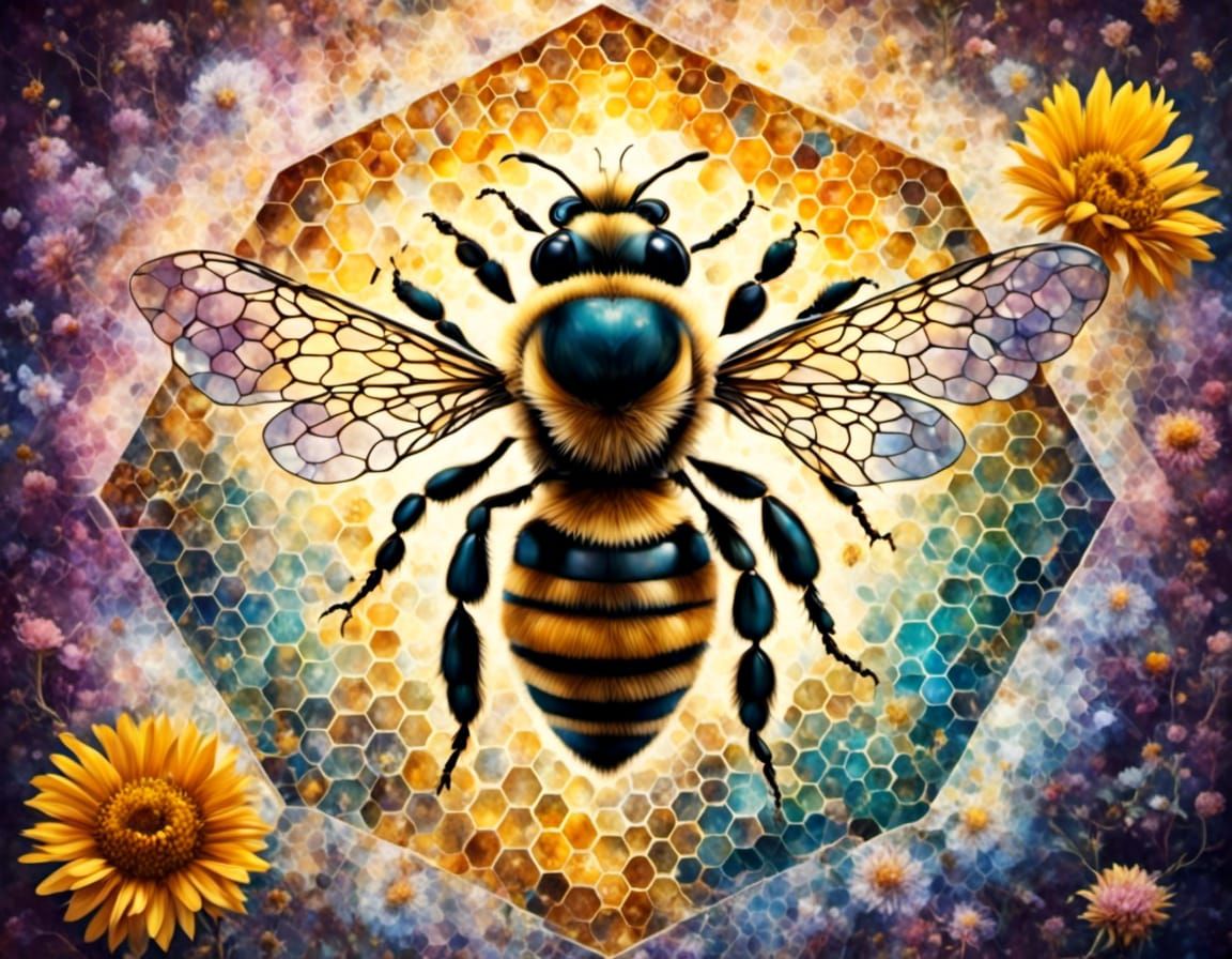 bee energy, <lora:HiveMind:1.0> sacred geometry, <lora:Sacred geometry:1.0> <lora:Magical:1.0>