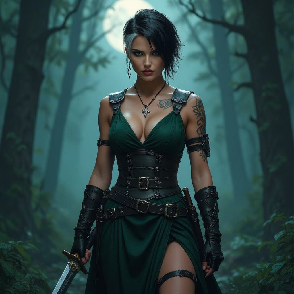 Assassin in Moonlit Woods: A Magali Villeneuve-Inspired Port...