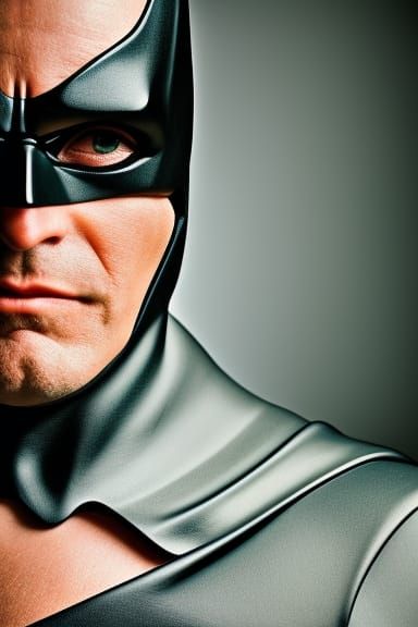 Batman Close-Up Portrait in Studio Lighting Style