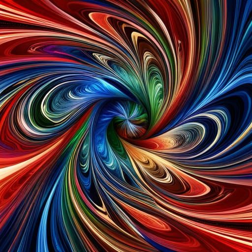 Elemental Swirls: Abstract Digital Art Background