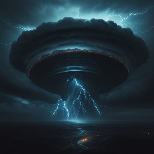Electric Storm Vortex in Apocalyptic Surrealism