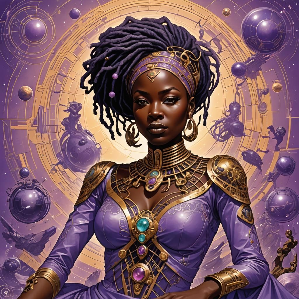 Cybernetic Hero on Ghost Planet in Digital Art