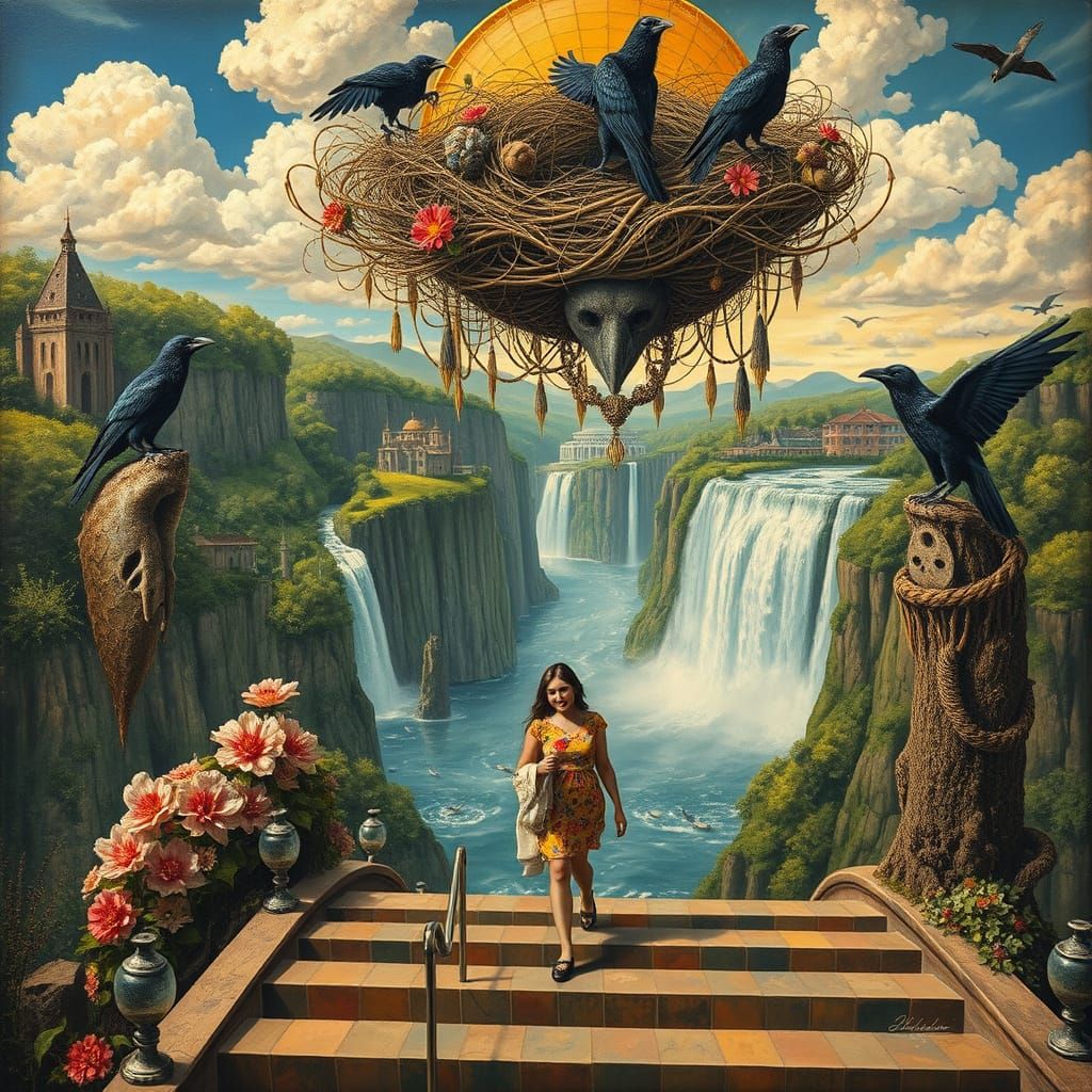 Floating Water City: Sacred Geometry and Psychedelic Art