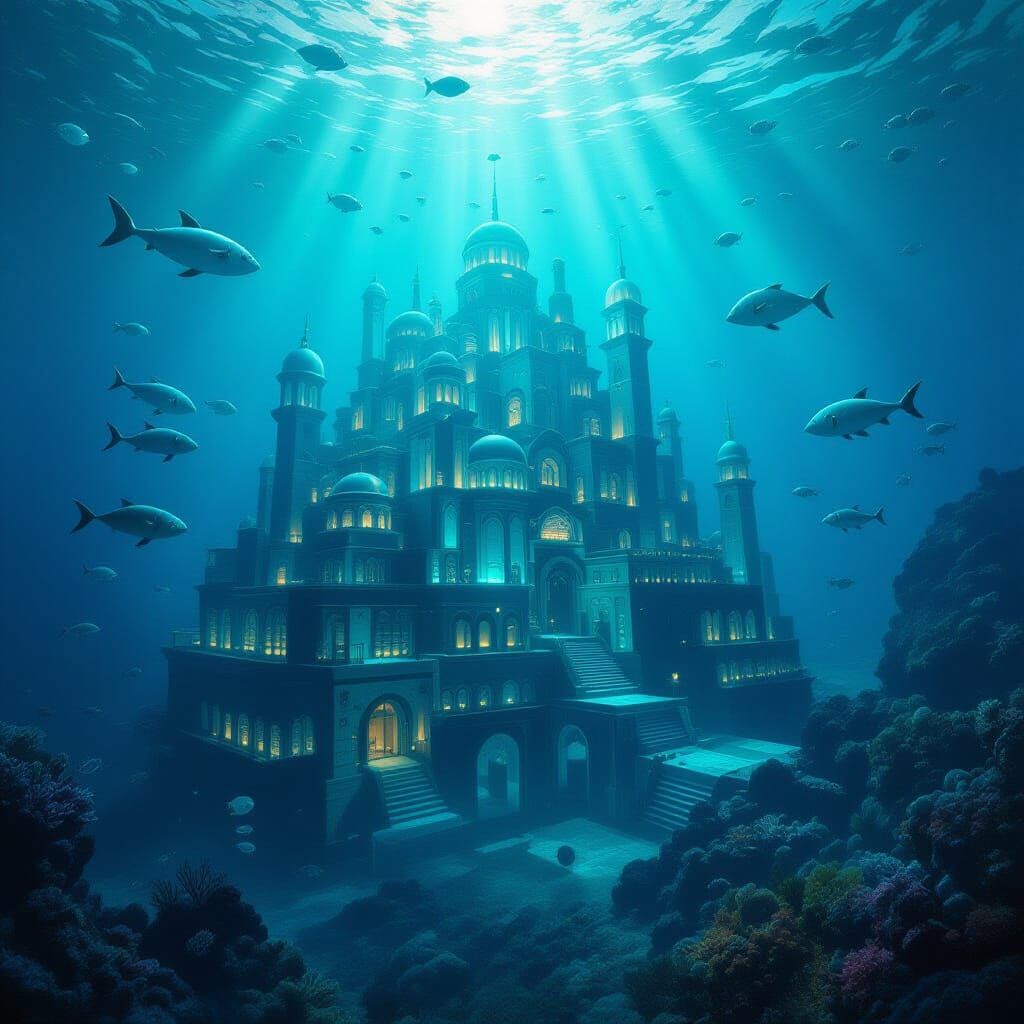 AI Generated Underwater City