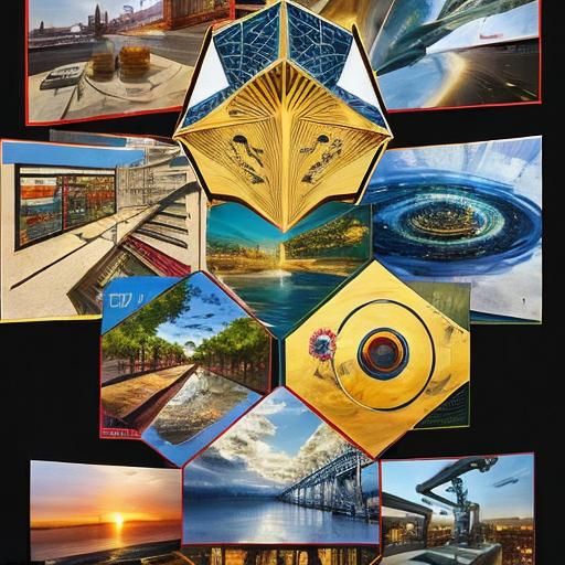 Colorful Abstract Mid-Century Modern Vector Graphic