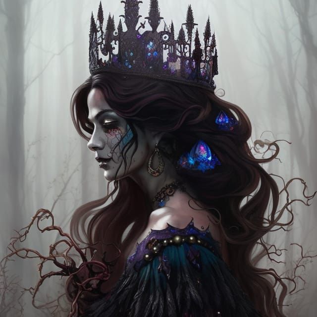 Dark Queen of Nightmares with Haunted Crown