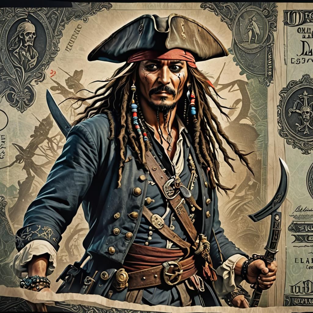 Captain Jack Sparrow Detailed Matte Painting