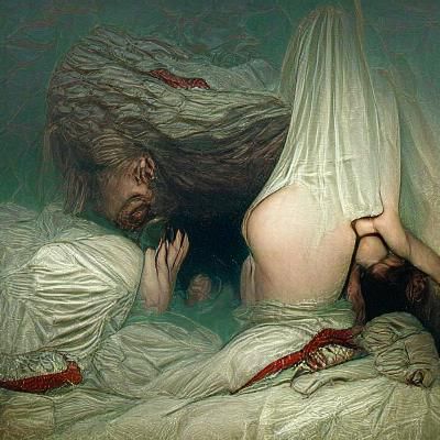 Dark Fantasy Scene in the Style of Gustave Doré