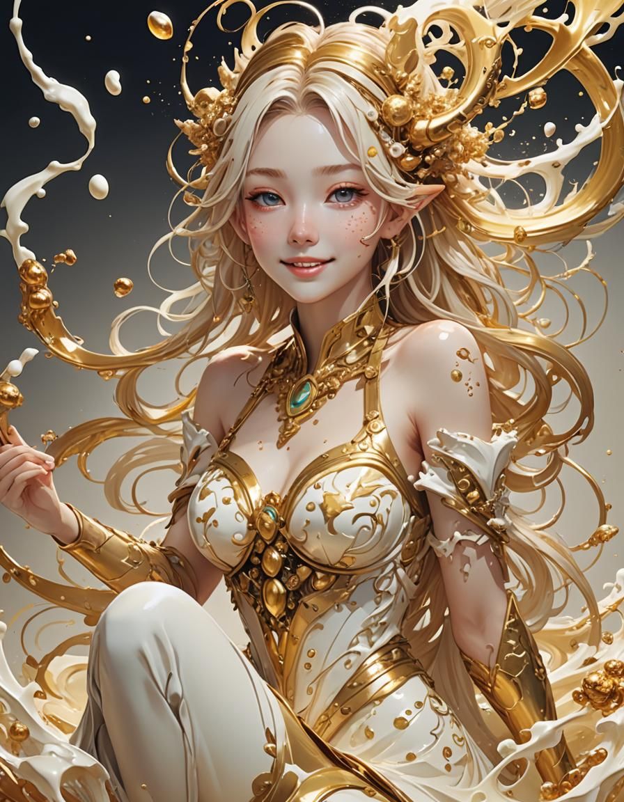 Radiant Goddess of Harvest in 3D Anime Art