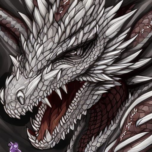 Anime Dragoness Portrait: Intricately Detailed and Charming