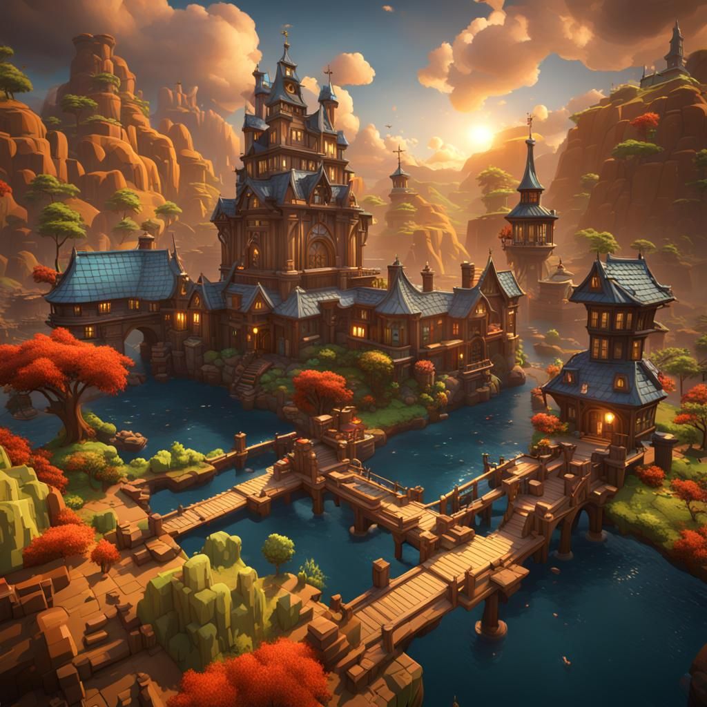 Detailed Fantasy Matte Painting in 8K Resolution