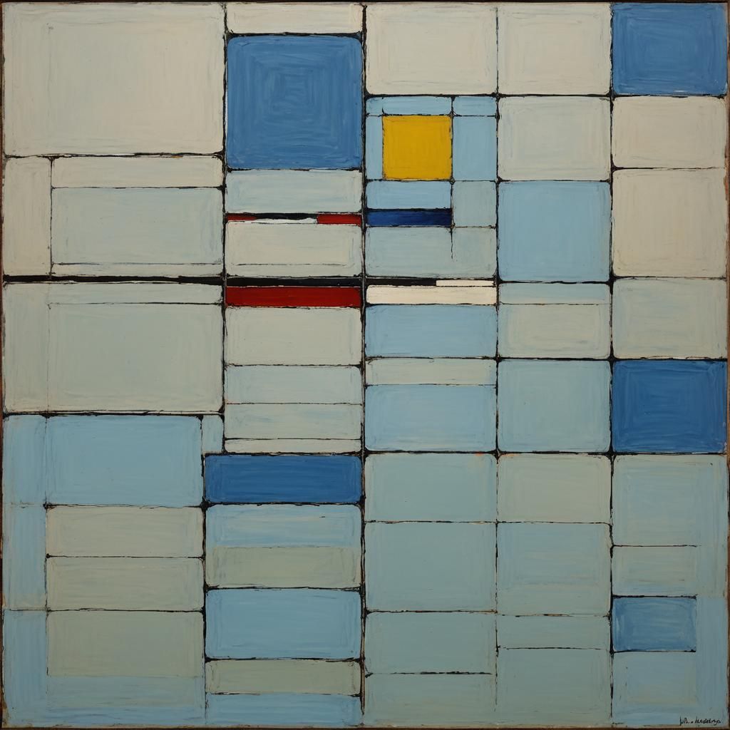 Abstract Blue Composition in Modern Style