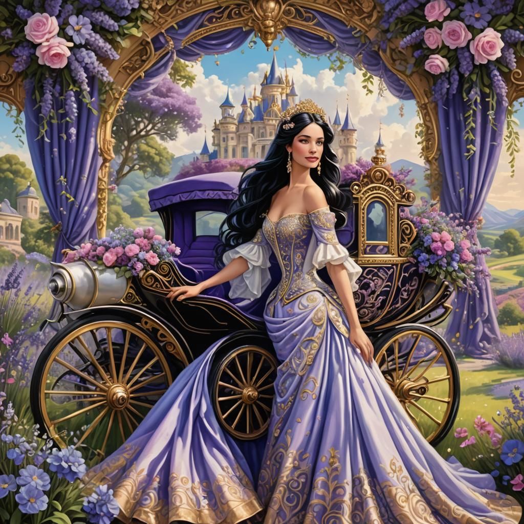 Fairytale Princess in Meadow with Fantasy Accents