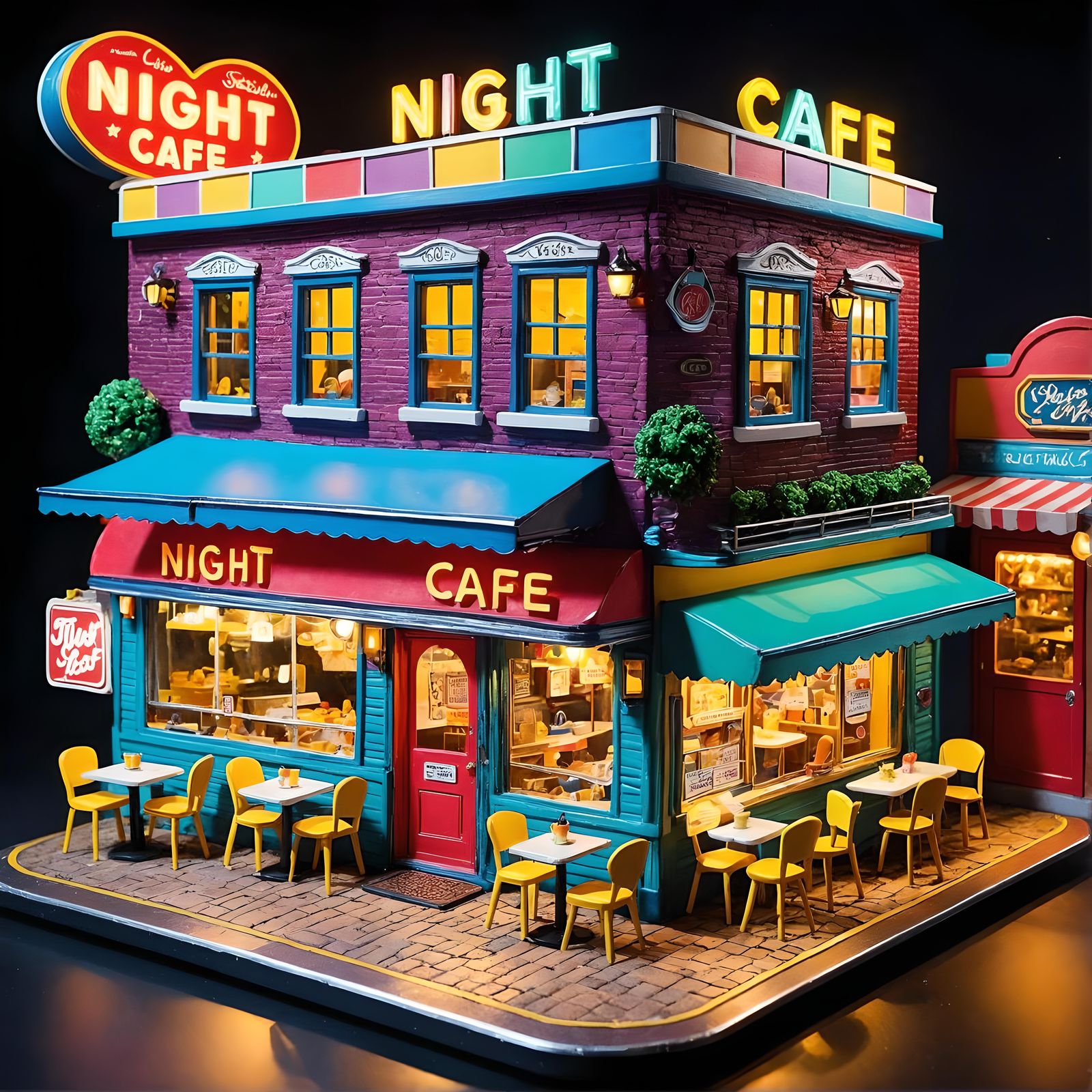 Night Café Diorama