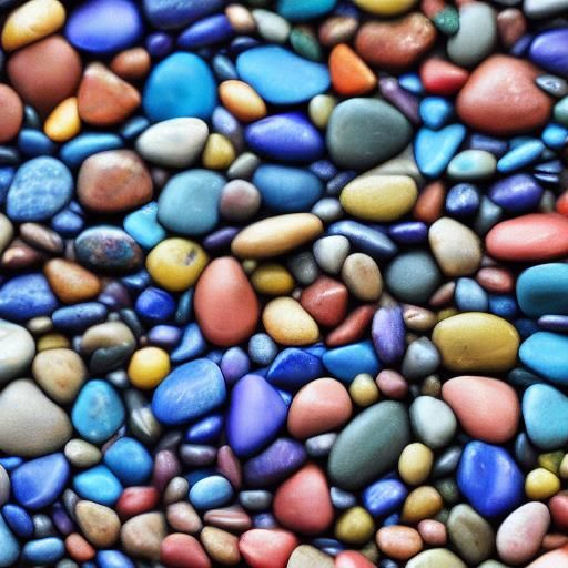 Abstract Pebbles in Rothko-Inspired Style