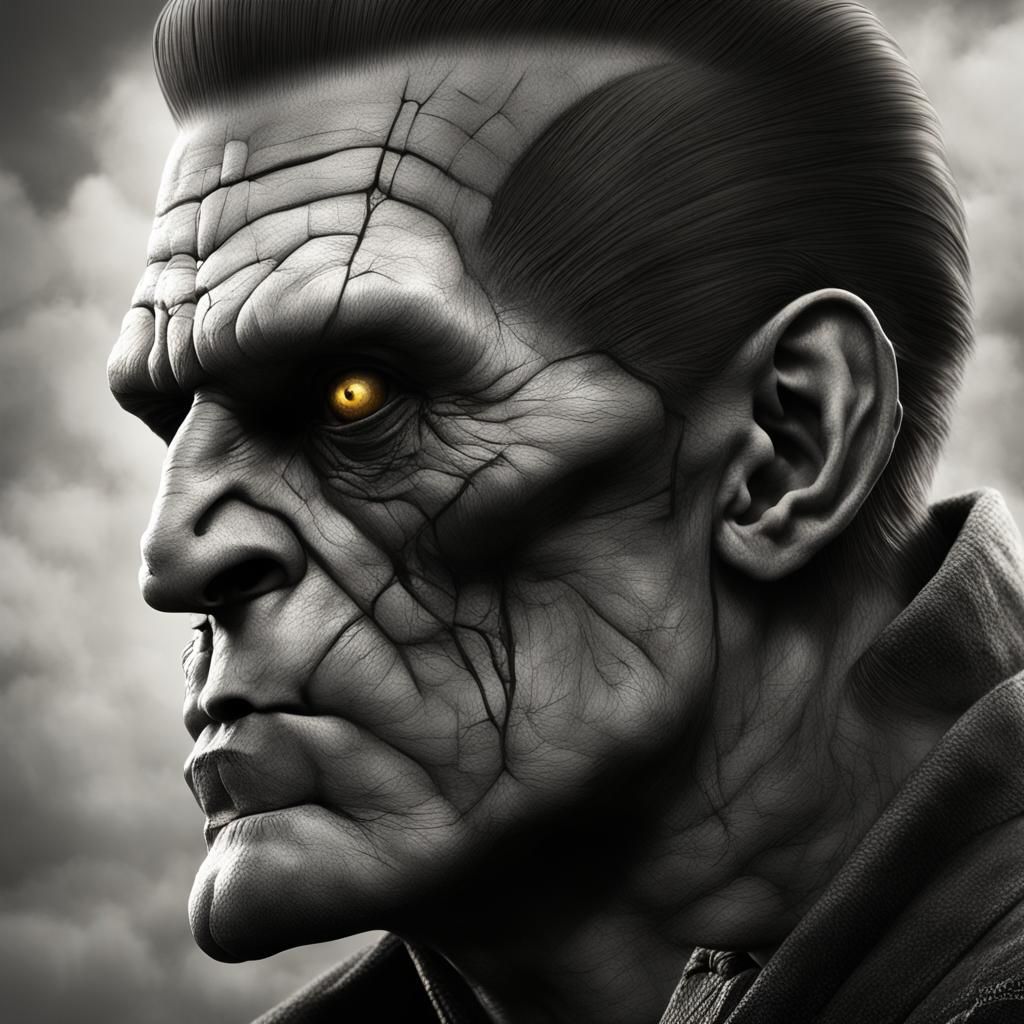 Frankenstein's Monster in Classic Horror Style
