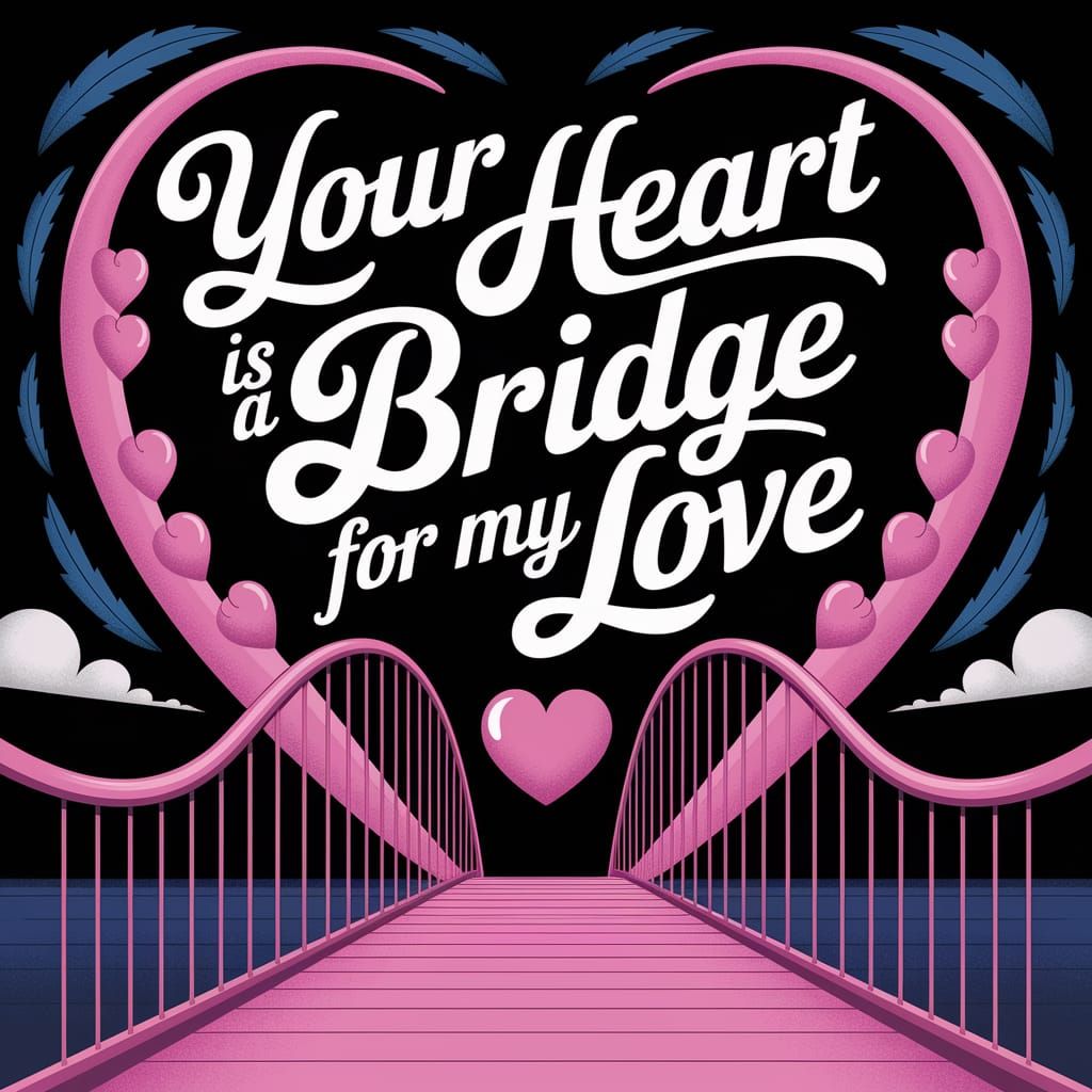 Heart Bridge Disc Cover in Digital Art Style