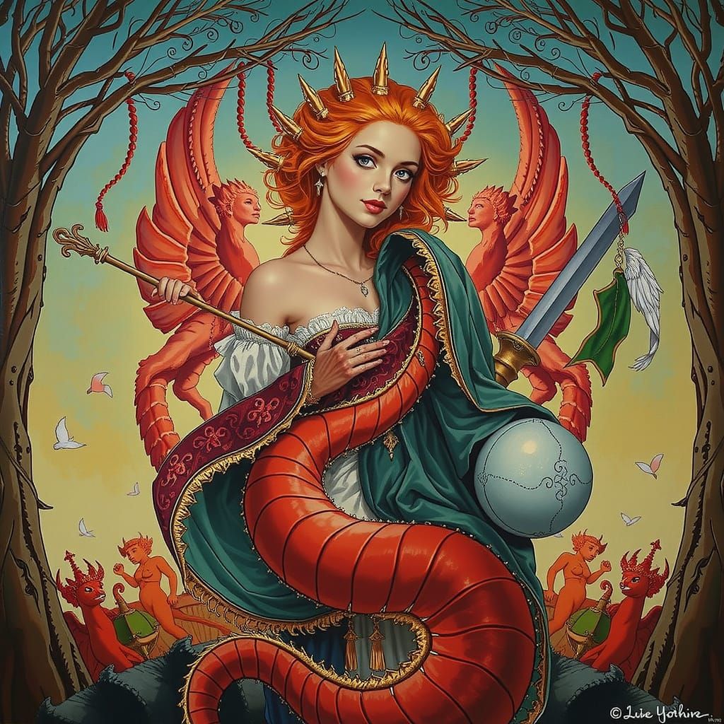 Abstract Swirling Red Forms in Dynamic Motion