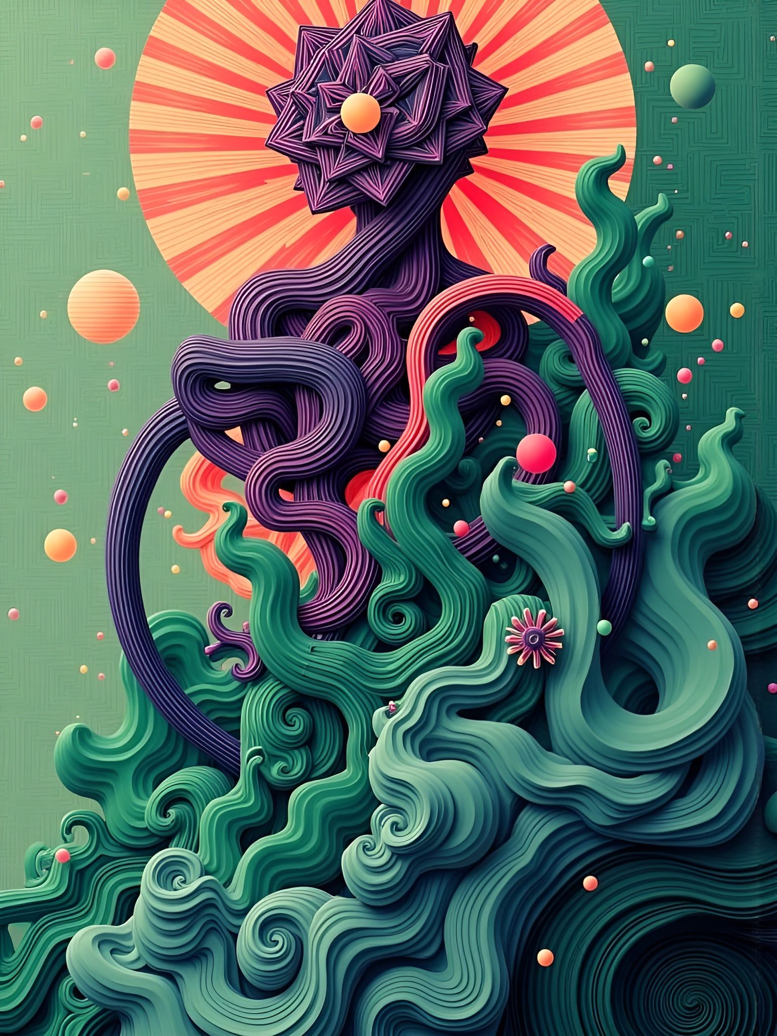 Otherworldly Hybrid Entity in Digital Art