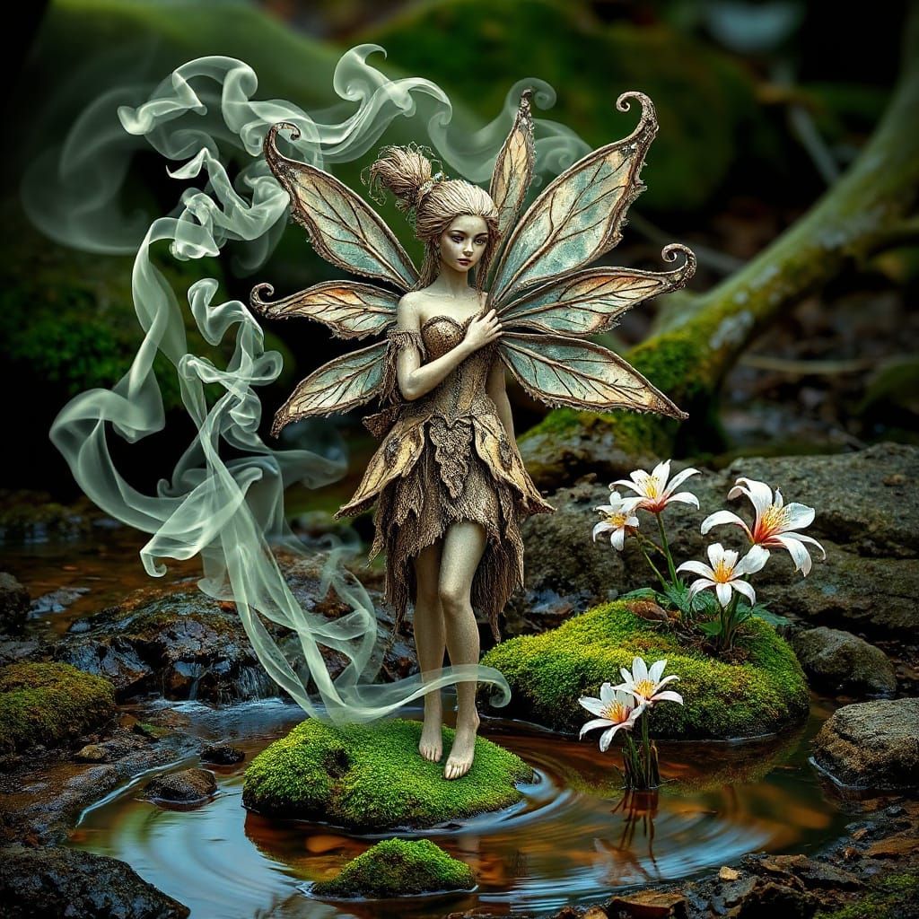 Creek Fairy Queen in Abstract Fractal Style