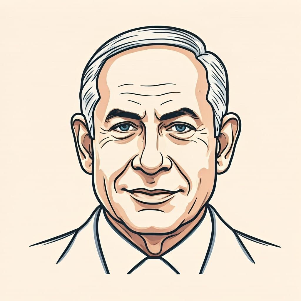 Minimalist Nordic Line Drawing of a Smiling Man