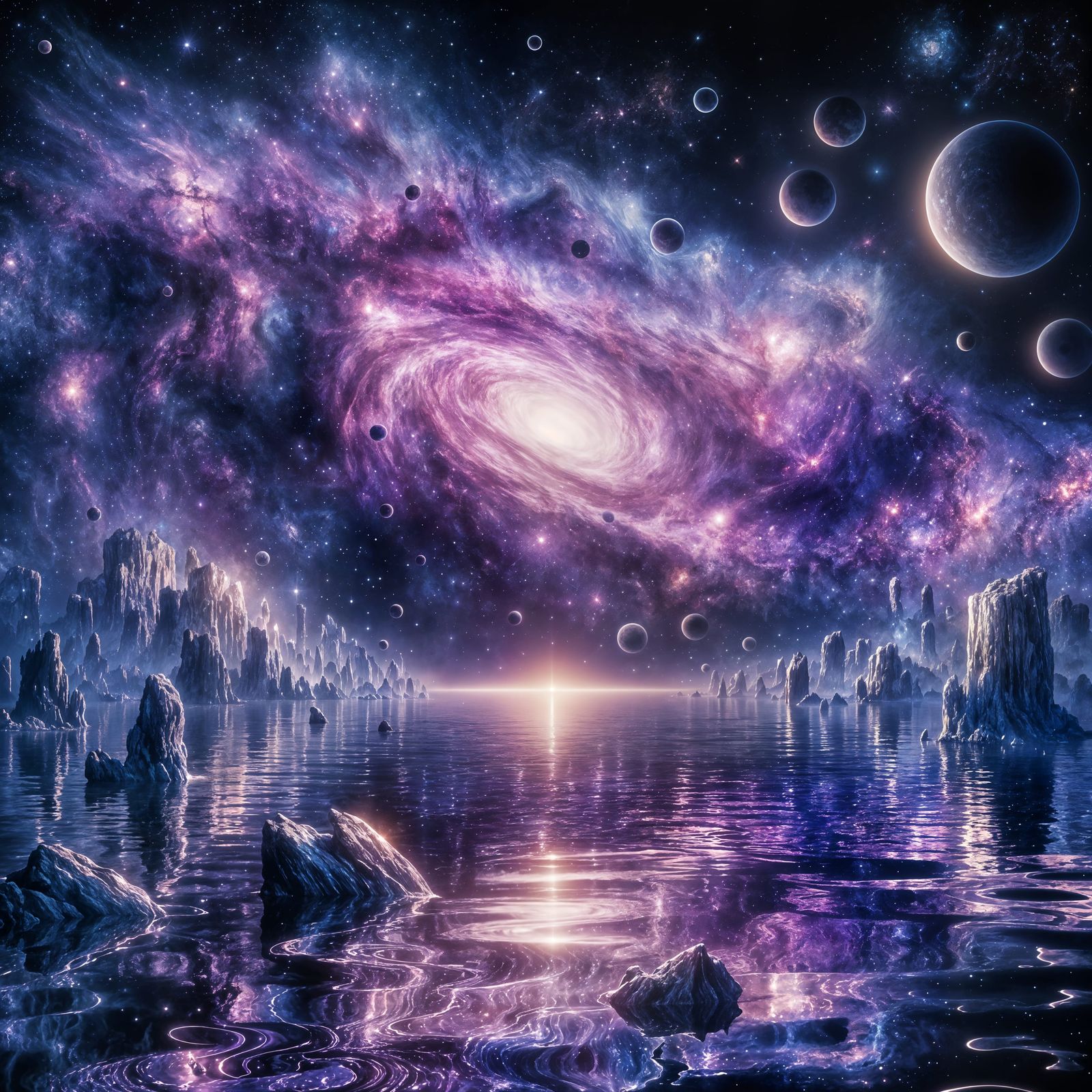 Lavender Galaxy Performs Celestial Dance in Cosmic Velvet