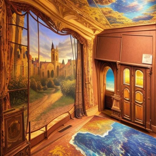 Photorealistic 3D Render in Van Gogh Style