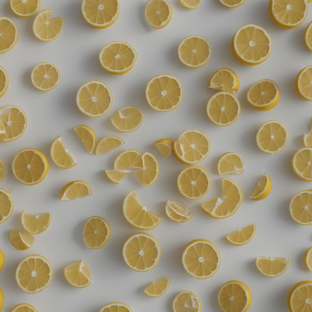 Cinematic 3D Lemon on White Background