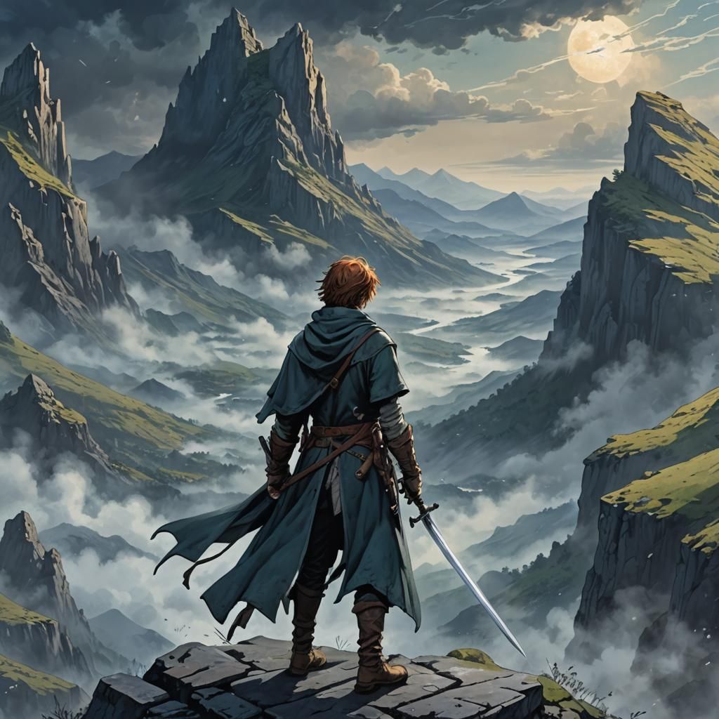 Kvothe the Bloodless on Mist-Shrouded Peak, Anime Style