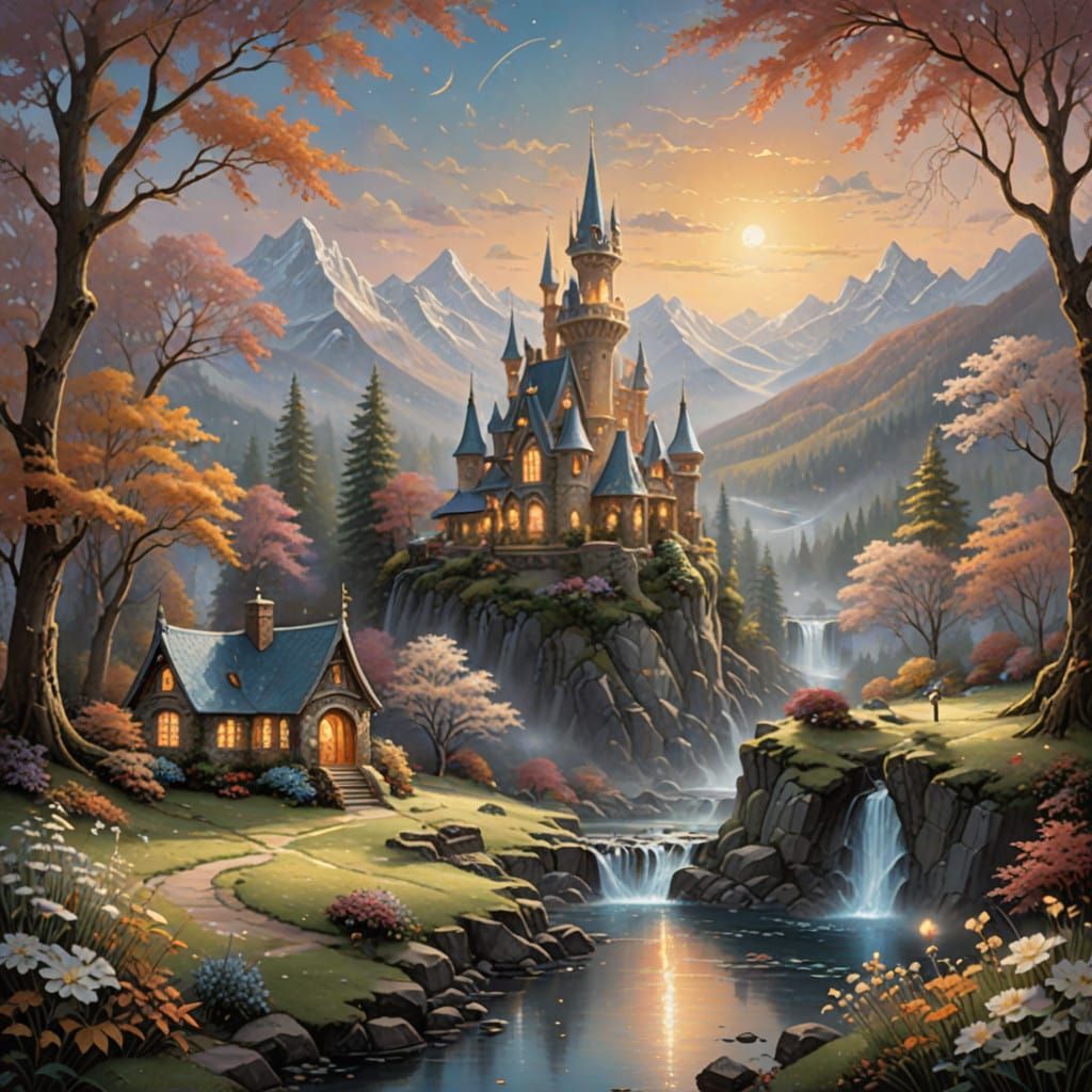 Enchanted New Year's Wonderland in Dreamlike Glow