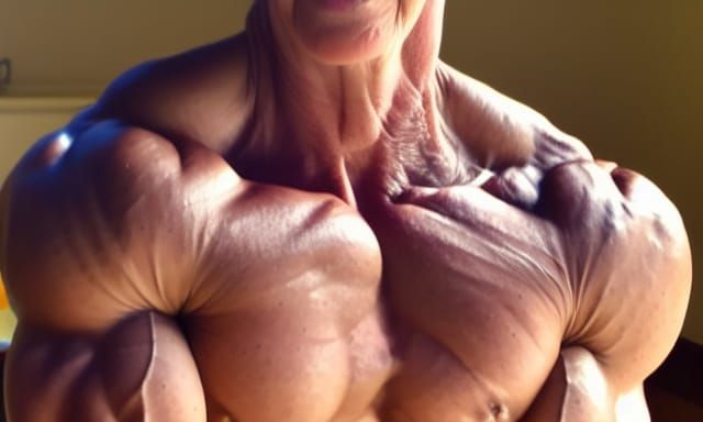 Muscular Grandma Bodybuilder with Ripped Physique