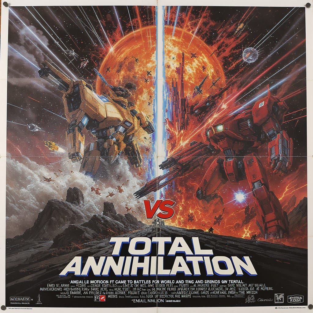 Total Annihilation: Epic 1990s Game Poster