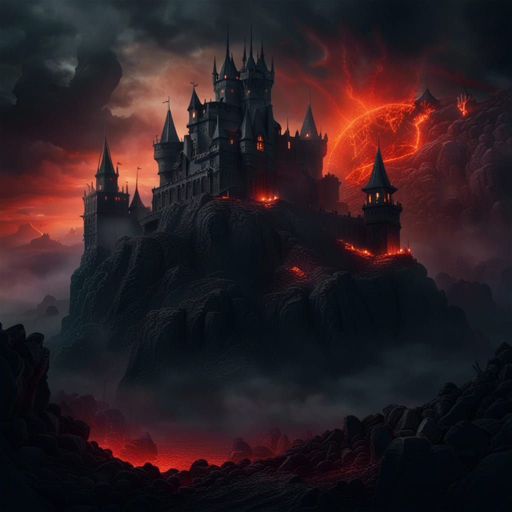 Dark Castle in Mist: Fantasy Concept Art