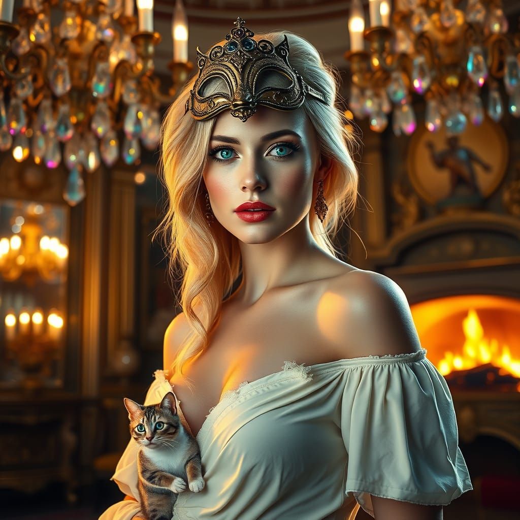 Golden Goddess in Baroque Opulence